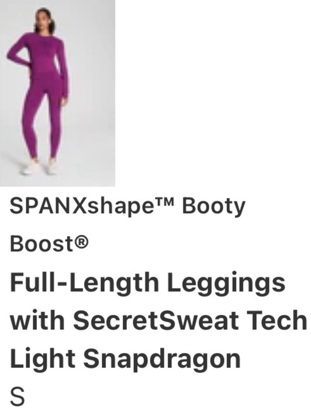 NEW never worn SPANXshape™ Booty
Boost® Full-Length Leggings